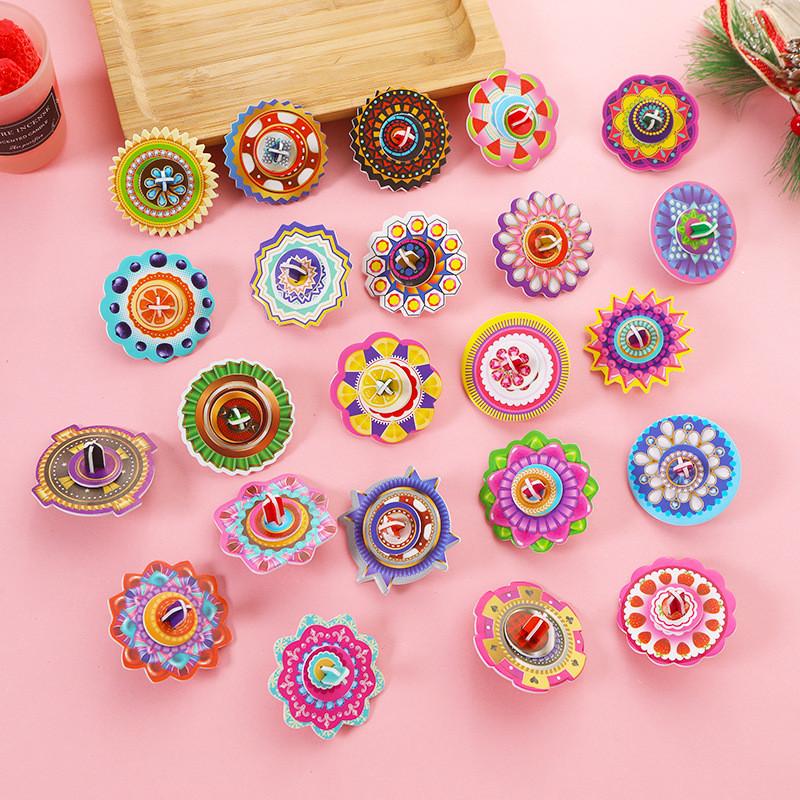 Children Diy 3d Puzzle Paper Gyroscope Art Craft Toy Gift For Kids School