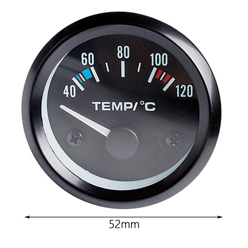 High Sensitivity Water Temperature Gauge 52mm Durable Metal Tester for Automotive Vehicle Pressure Measurement