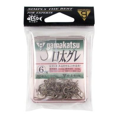 Gamakatsu Single Hook Kuchi Fut Gre The Box No. 6 80pcs Brown 66335