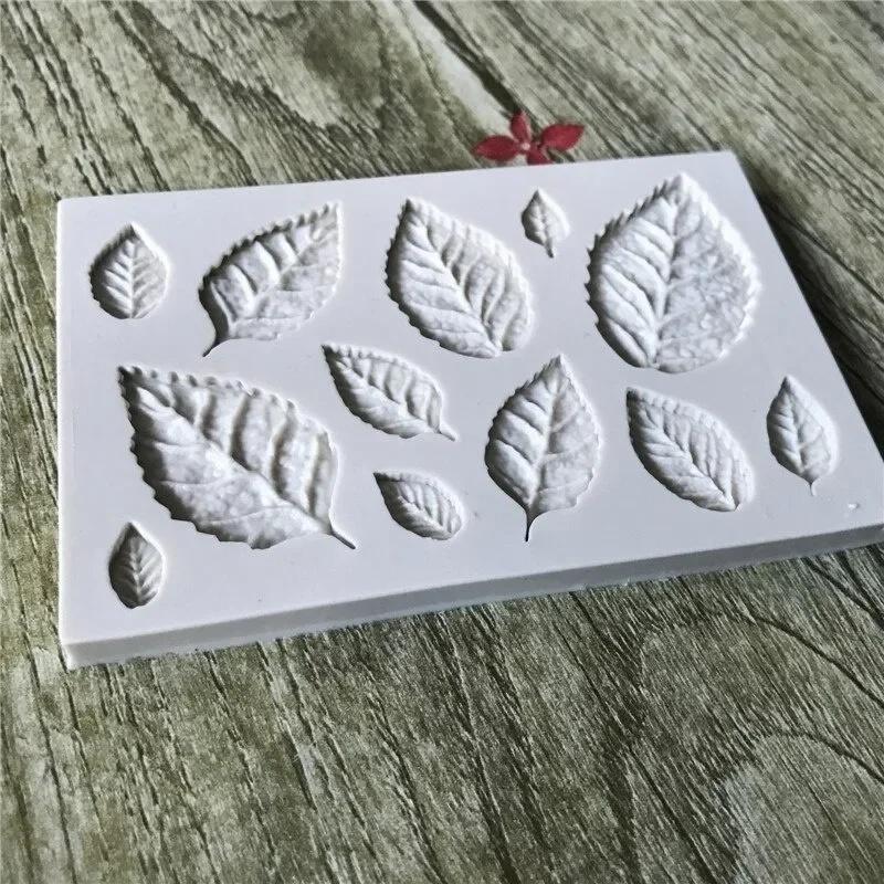 1PC 3D Sugarcraft Resin Clay Homemade BakewareTree Maple Leaf Mold Silicone Fondant Cake Decorating Tools Chocolate Baking Mould