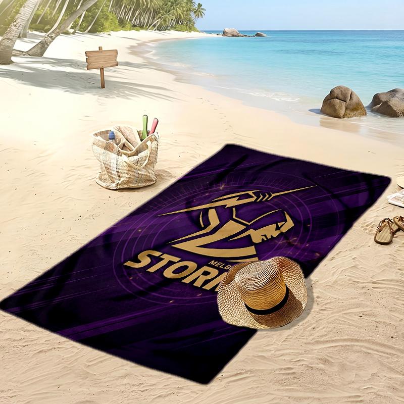 Melbourne Storm Print Strandtuch Weich Tragbar Schnell?Trockenes Handtuch für Pool Sommerurlaub Outdoor Sport