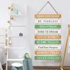 Inspirational Wooden Sign Motivational Wood Wall Art Uplifting Sayings for Home Office and Classroom Decoration