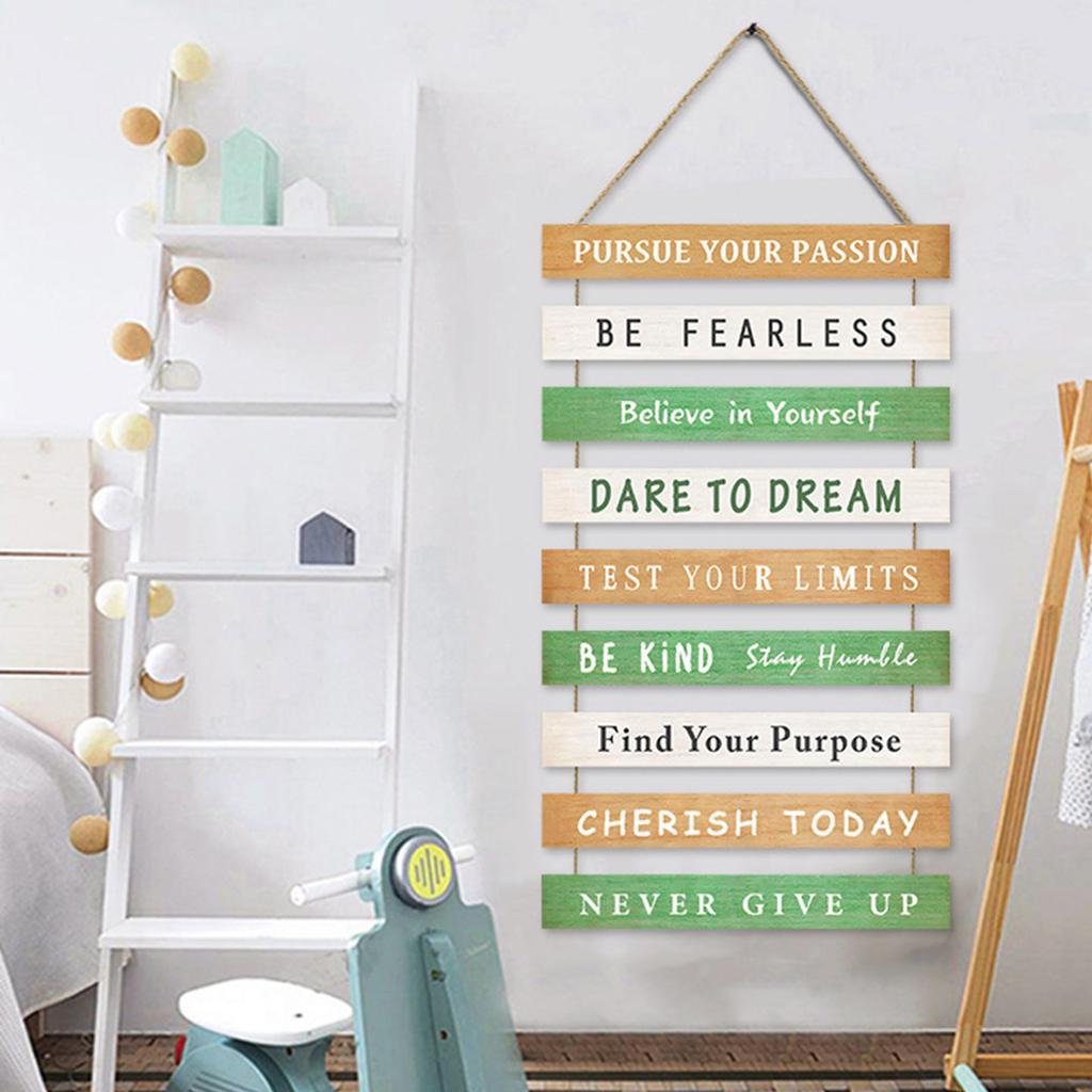 Inspirational Wooden Sign Motivational Wood Wall Art Uplifting Sayings for Home Office and Classroom Decoration