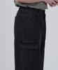 GAKKAI UNIONS Wide Denim Cargo Pants Black