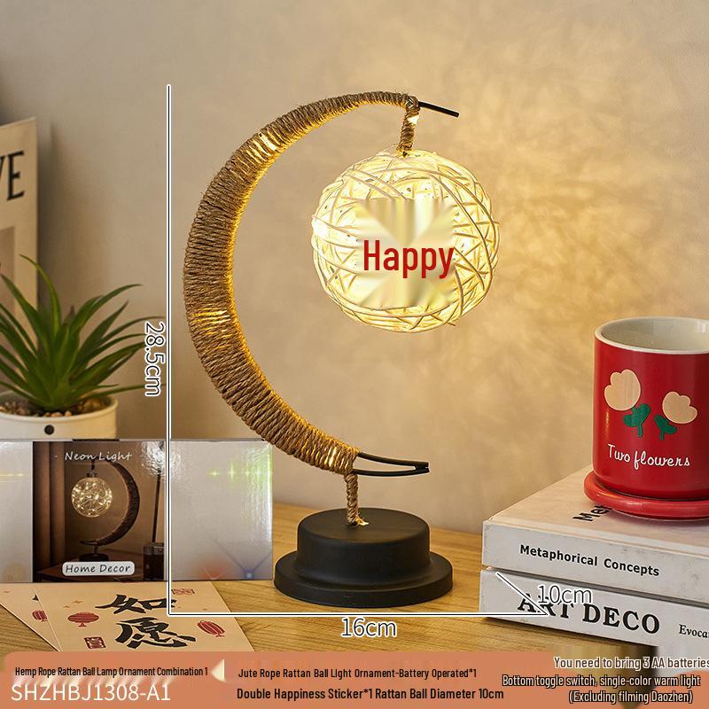 Bridal Dowry Ever-Burning Lamps: New Wedding Table Lamps, Bedroom Gift for Bestie, Happy Lamps