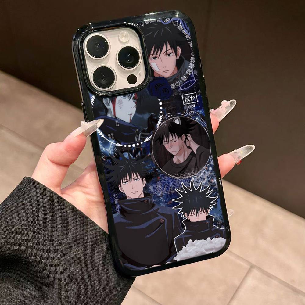Anime Fushiguro Megumi Jujutsu Kaisen Phone Case For Iphone 11 12 13 14 15 Pro Max 17 16 Plus Hard PC+TPU Back Cover