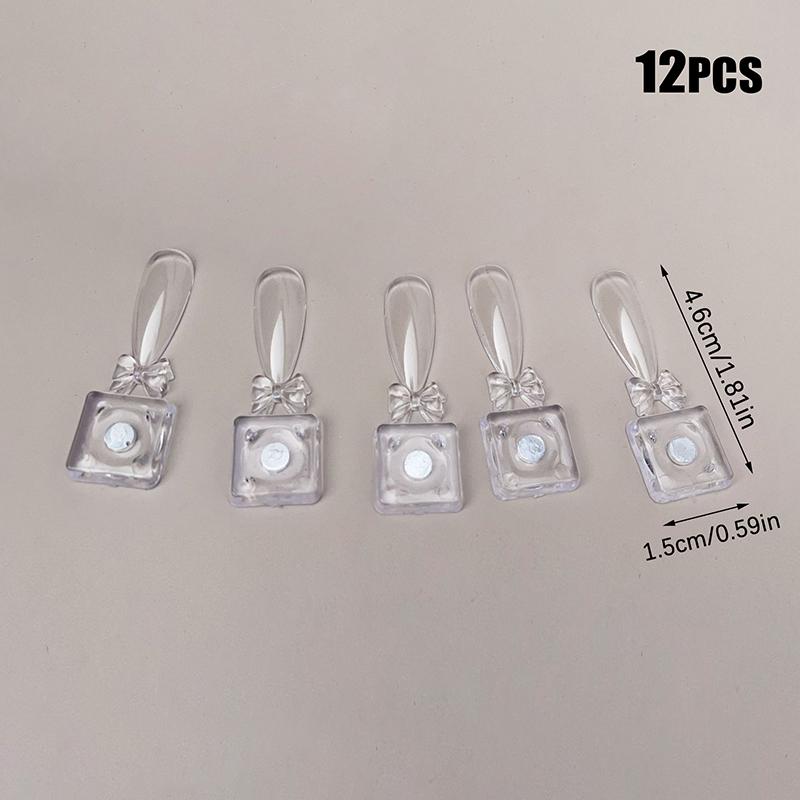 

Магнитный дисплей для типсов, прозрачный, натуральный, цветовая карта, подставка для гель-лака, доска, палитра для ногтей, маникюр, клей для ногтей, практика 12PCS