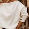 One Shoulder Women Shirt Long Sleeve Polyester Soft Touching Pullovers Tops for Daily Wear