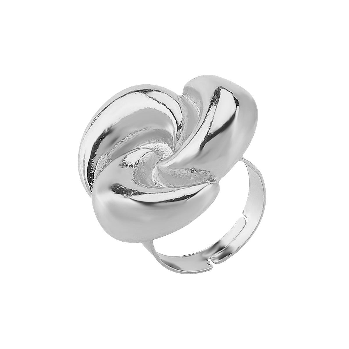 

European and American new product trend retro simple geometric earrings, personalized rotating alloy ring necklace