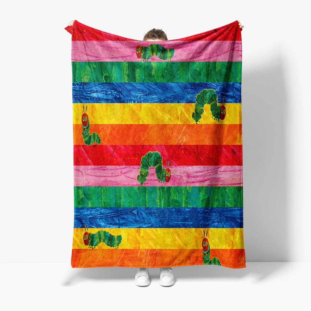 

Colorful Striped pattern Flannel printed blanket suitable for all seasons suitable for living room office sofa and travel 75x100cm