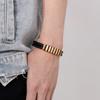 KALEN Stainless Steel Cowhide Leather Bracelets for Men Black Braid Chain Bracelet Men's Magnetic Genuine Gift 3 Color Jewelry