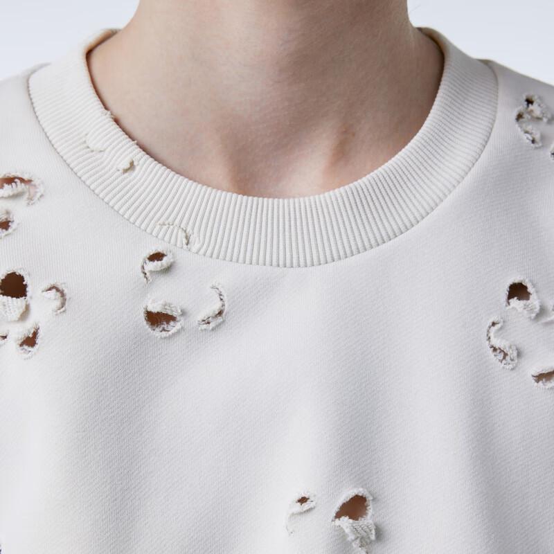 JNBY 2024 Spring Hollow-Out Loose Pullover Sweatshirt