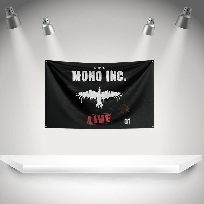 M-Mono Incs Flag Rock Music Band Banner HD Printing Tapestry Exhibition, Music Band Fans, Garage Decor