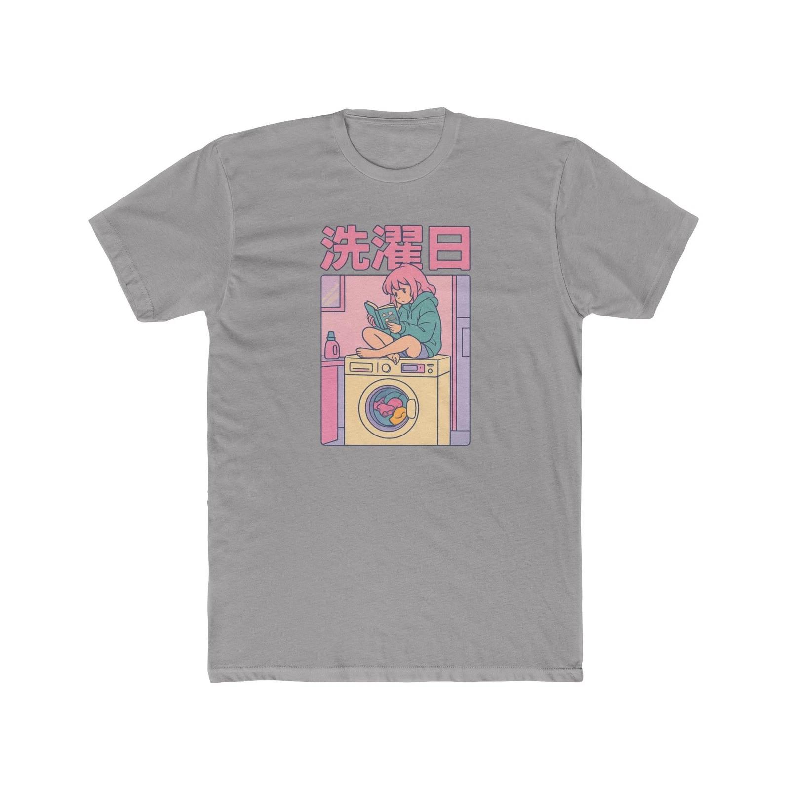Lo-Fi Laundry Day Retro Anime T-Shirt S