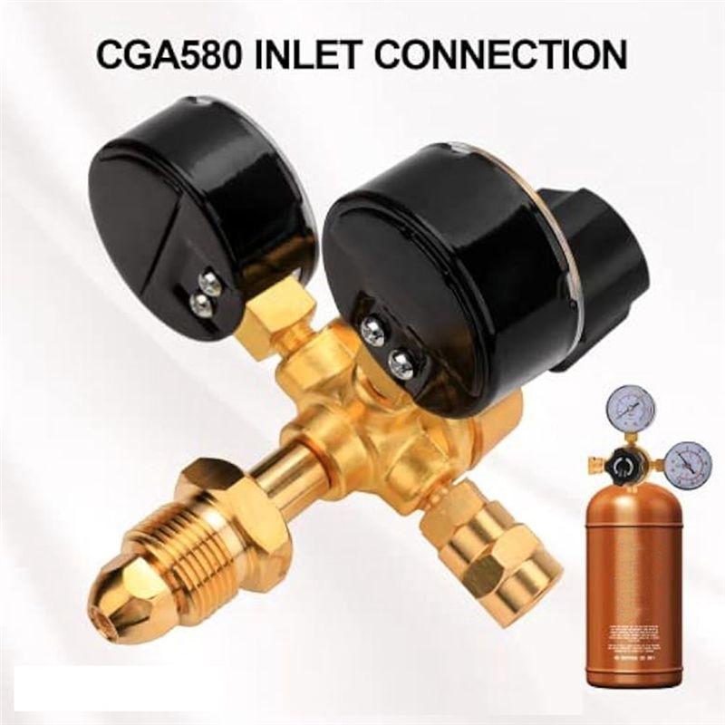 A20F-Argon CO2 Regulator Gauge Welding Gas Regulator With 6.6Ft Hose,CGA580 Inlet Connection,0-4500PSI/0-10BAR Input Pressure