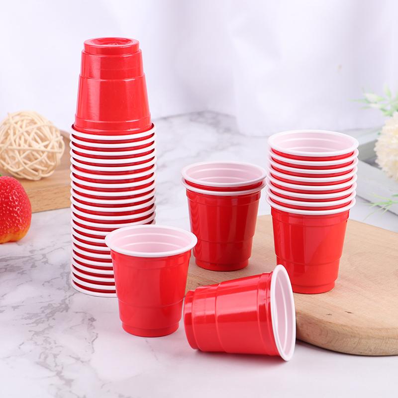 50Pcs 2Oz Disposable Plastic Cups For Baby Shower Christmas Wedding Birthday Party Decor Drinking Cup Bar Restaurant Supplies