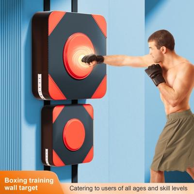 Wall Boxing Pad Faux Leather Elastic Foam Wall Mount Punching Pad Noise Free Boxing Taekwondo Training Target Pad Home Gym Workout Equipment
