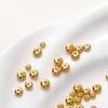 20/30/50pcs 14K 18K Gold Plated Copper Metal 4 5 6mm Spacer Beads For Jewelry Making Handmade DIY Bracelets Beads Accessories