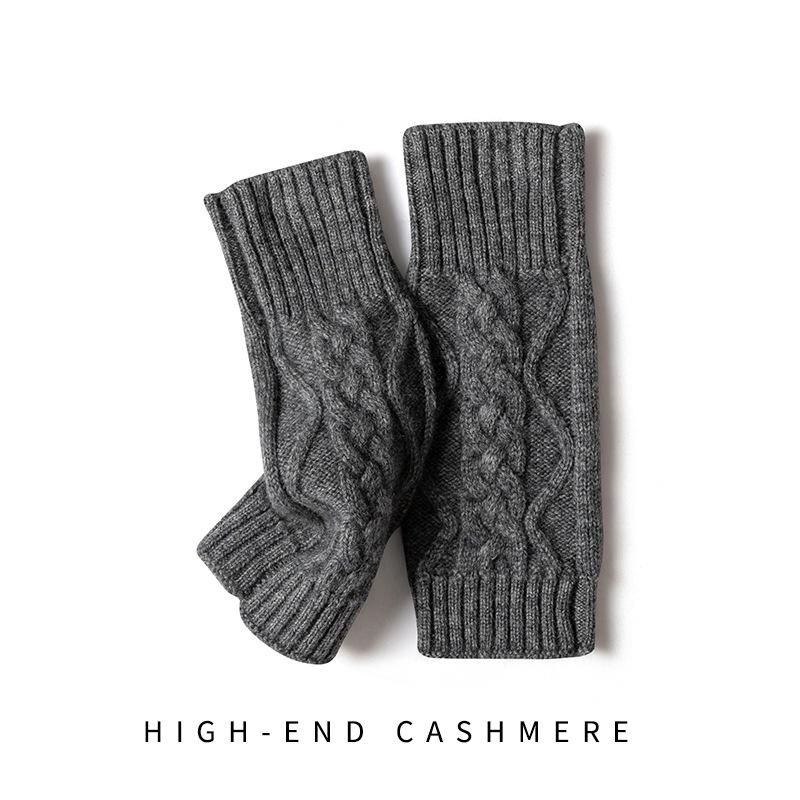 Gloves Cashmere New Style Unisex Short Elbow Protector Windproof and Cold Inner Wear Warm Knitted