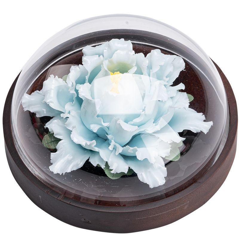 Handmade Ceramic Flower Peony Flower Diffuser Home Office Living Room Teahouse Chinese Creative Tea Ceremony High-end Decoration
