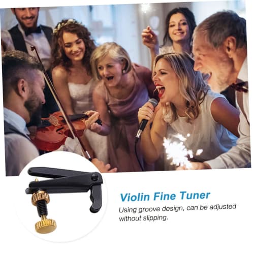 STOBOK 4-Piece Violin Tuner, String Adjuster, Metal Tuner with High-Precision Screws for Easy Adjustment, Anti-Slip Design