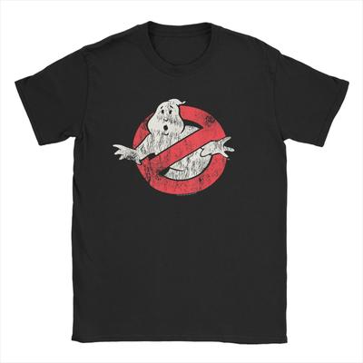 Herren T-Shirt Ghostbuster Vintage Distressed No Ghost Logo Retro Film Baumwoll-Tees Lustige T-Shirts Rundhals Kleidung Geschenkidee
