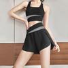 Womens High-End Yoga Set Quick-Dry Sports Suit With Built-in Bra Support Slim Fit Gym Workout Shorts