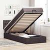 VidaXL Ottoman Bed with Mattress Dark Brown 100x200 Cm Fabric, Bed, Upholstered Bed, Double Ottoman Bed, Bed with Storage 3312370