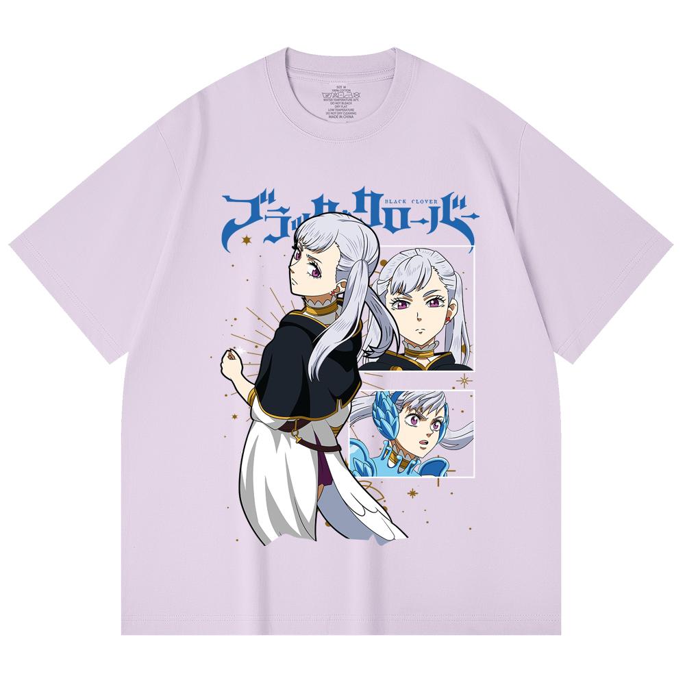 230 Gsm 100% Cotton Black Clover V3 Noelle Print Unisex Heavy Cotton T Shirt