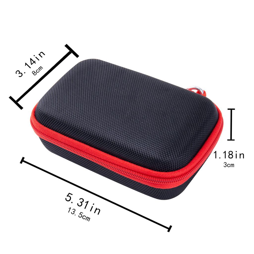 Aenllosi Storage Case Compatible with Olympus Digital Camera Tough TG-7 / TG-6 / TG-5 / TG-4 / TG-3 / TG-2 (Red Zipper) (Case Only)