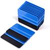 EHDIS 10Pcs Vinyl Squeegee 4 Inch Car Vinyl Scraper Decal Applicator Window Tint Wallpaper Smoothing Tool With Black Fabric Felt Edge-Blue