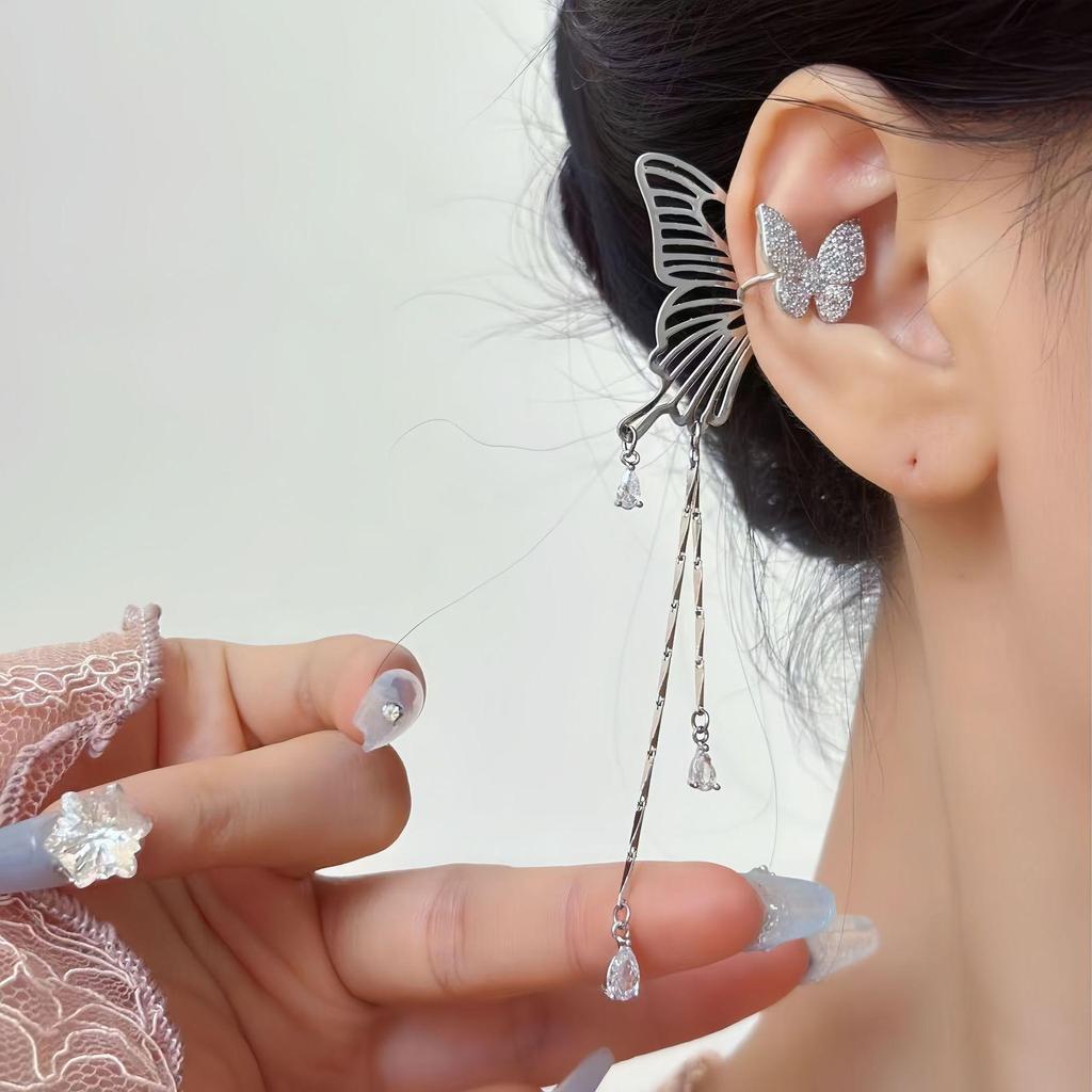 Elegant Long Tassel Pearl Earrings – High-End Women's Fashion Ear Cuffs with Sweet, Individual Style