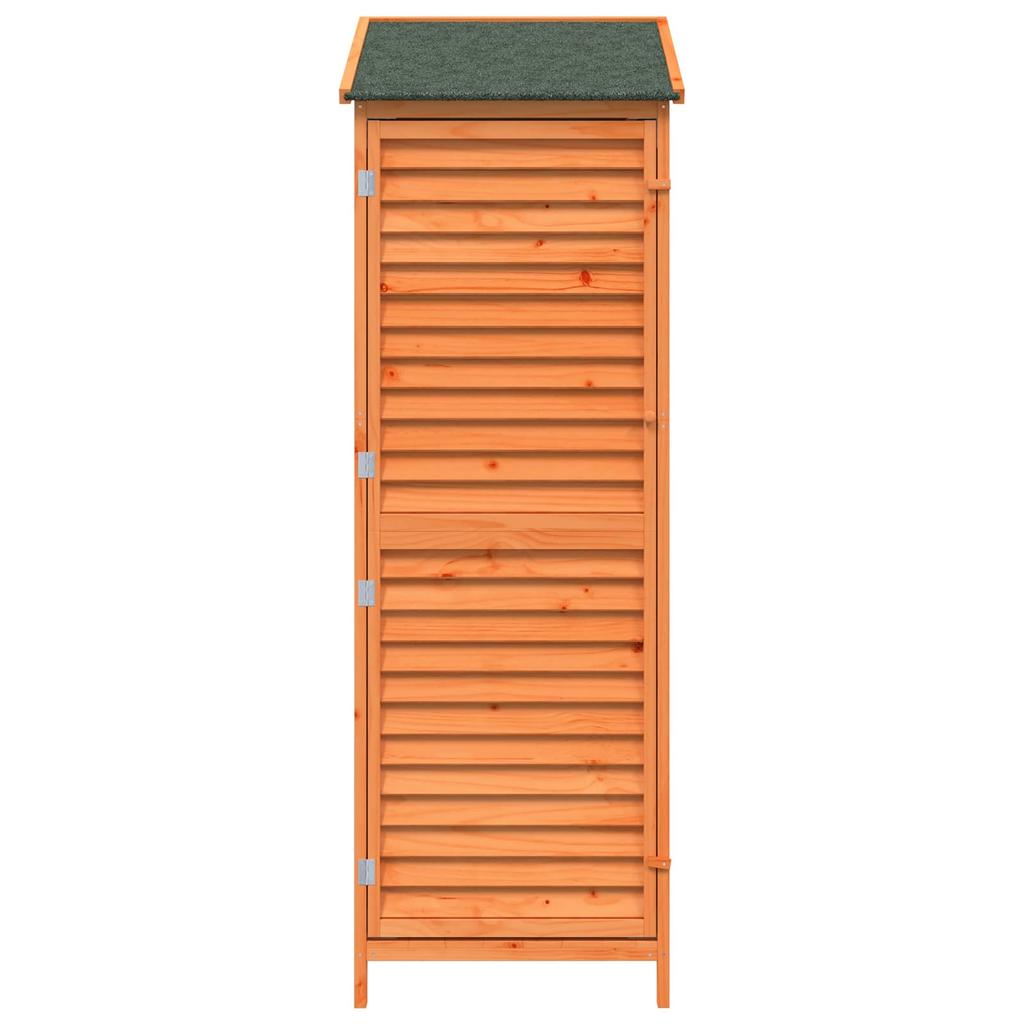 Garden Shed Brown 59 x 56 x 176 cm Solid Spruce Wood