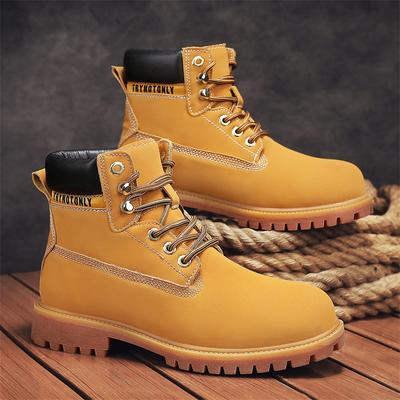 Popularne buty Martin męskie brytyjski casualowy trend buty high-top moda para buty robocze duża głowa duże żółte buty