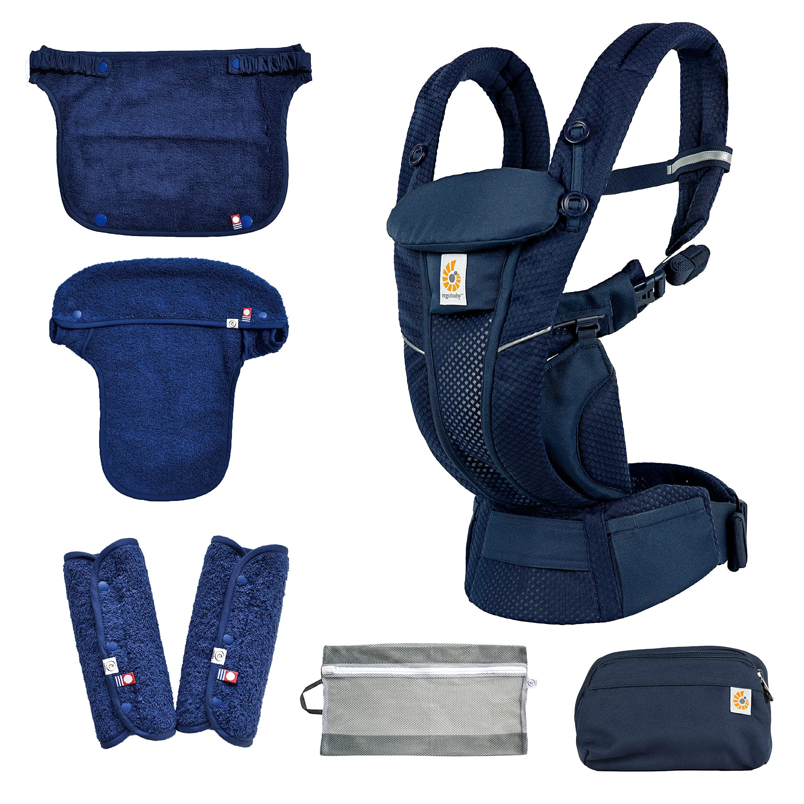 

Ergobaby Ergo Baby carrier OMNI breeze with bonus pad front cover cover laundry (drool + + multi-chest + net) [Authorized distributor] (Midnight Blue) midnight синього кольору