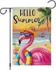 Hello Summer Amingo Garden Ag Hawaii Tropical Beach Holiday, Double, 12x18 XXQ