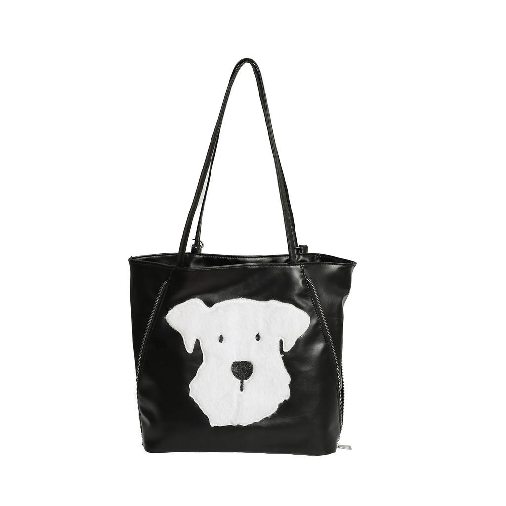 Stylish Street Trend Nylon Backpack With Adorable Cartoon Dog Design For Daily Use