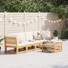 VidaXL Garden Lounge Set with Cushions 6 Pcs, Patio Sofas, Patio Furniture Set, Outdoor Furniture, Wood 3214287