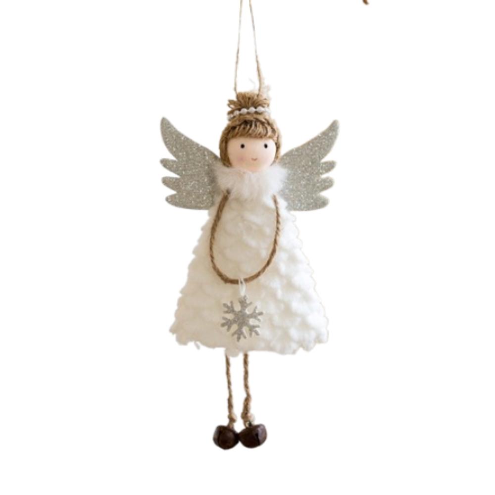 2pcs Cartoon Angel Girl Pendant Plush Christmas Tree Hanging Decoration New Year Festival Gifts