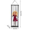 Halloween prisoner ghost ornaments horror prisoner ghost pendant induction cage ornaments prank props holiday decoration