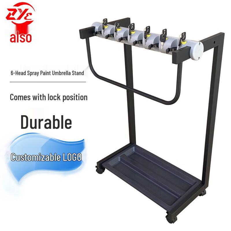 Zheye BJ 6-Slot Painted Umbrella Stand with Lock