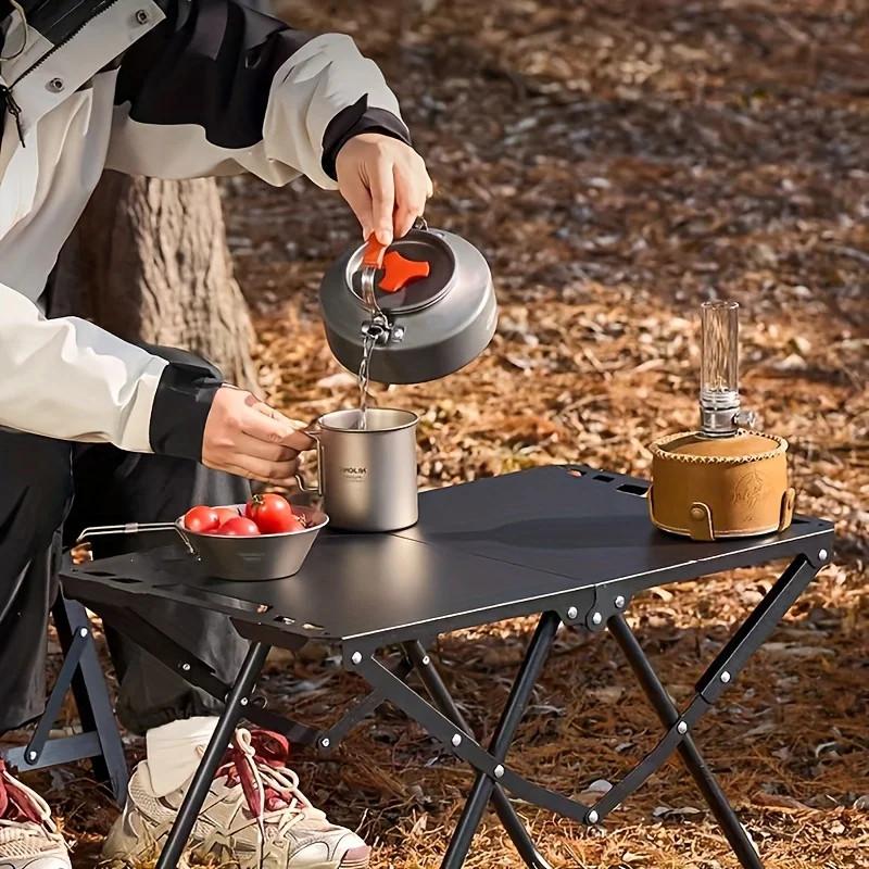Lightweight Folding Picnic Table, Camping Folding Table for Practical Use Outdoors, Space-Saving Design, High Load Capacity