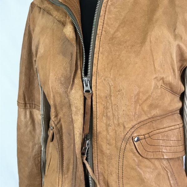 Trogen Fanatiker Fårskinn Läder Riders Jacka Dam F Kamel Japan Trogen Fanatiker(BEGAGNAD)