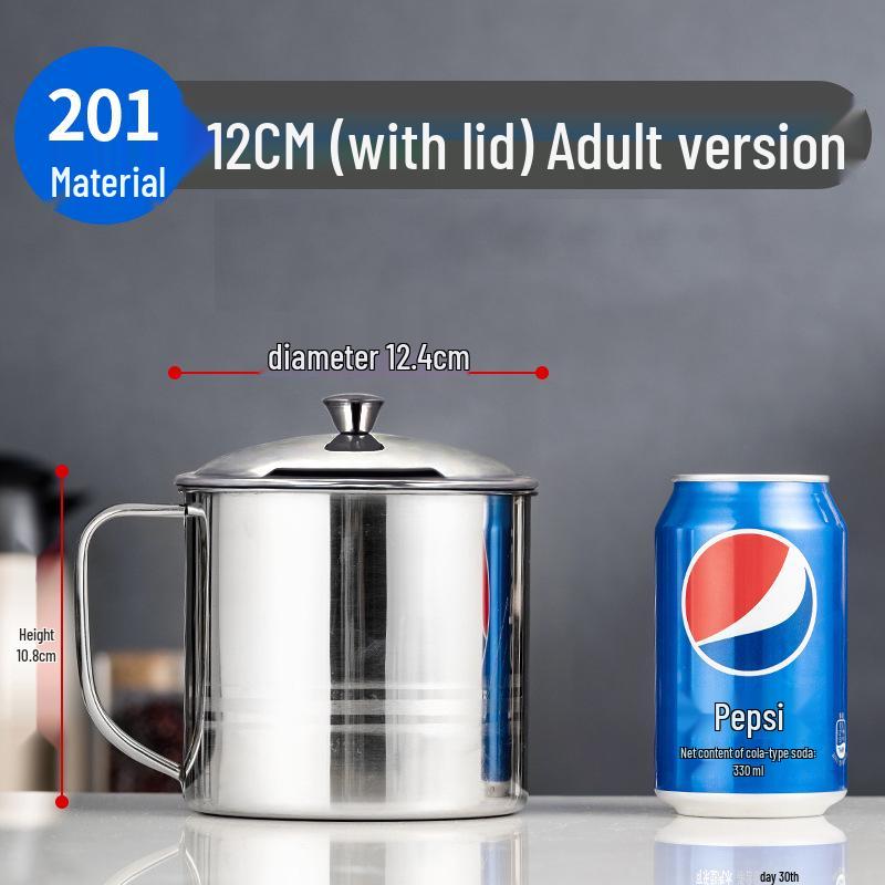 High-Quality Stainless Steel Water Cup with Handle for Kindergarten and Home Use