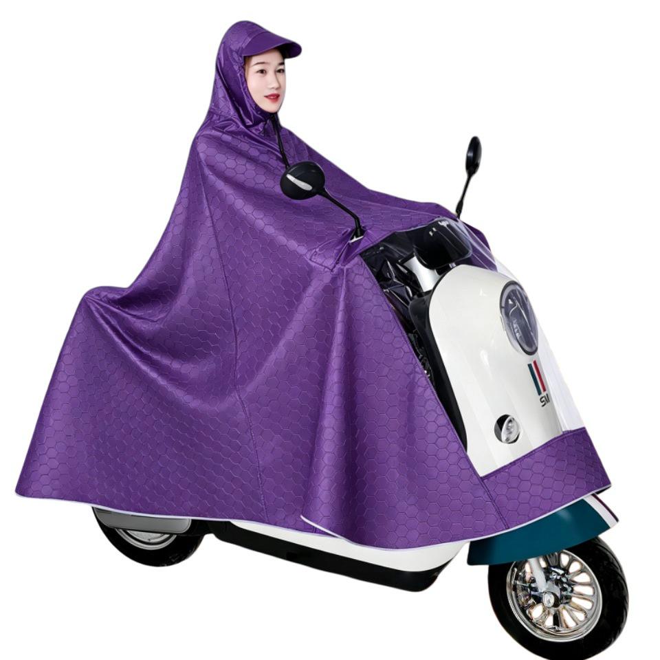 Poncho Impermeable Jacquard Oversized Premium para Patinetes Eléctricos y Motocicletas - Grueso, Cobertura de Cuerpo Completo, Anti-Lluvia Fuerte (Persona individual/doble)