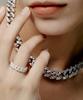Raindrop Jewelry Raindrop Stones Cuban Chain Ring [S925]
