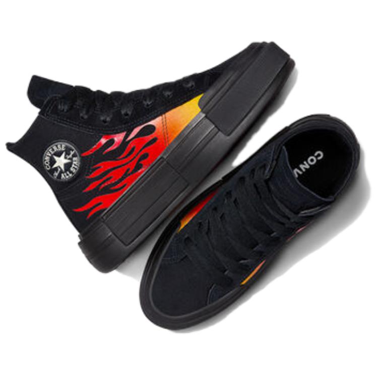 Converse Chuck Taylor All Star Cruise Hi Black Flames Unisex Sneakers Fiery-Red A07553C