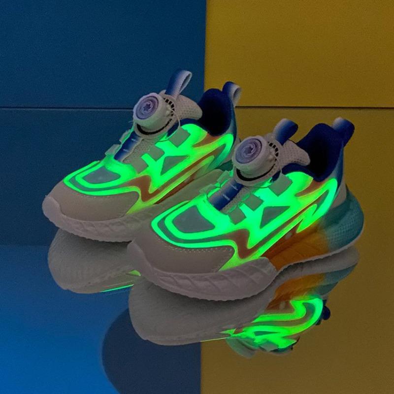 Детская спортивная обувь осень и зима Светящаяся в темноте спортивная обувь для мальчиков — фото 4