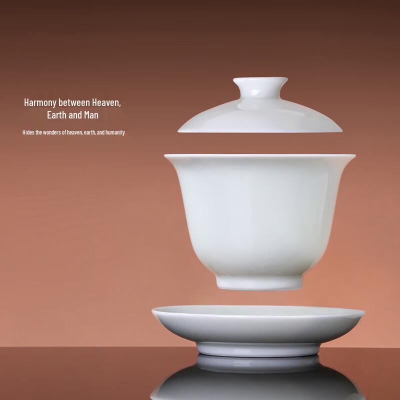 Jingdezhen Ceramic Sancai Gaiwan Tea Bowl
