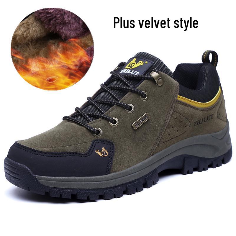 Autumn/Winter Outdoor Low-Top Hiking Shoes for Men & Women - Cotton Lined